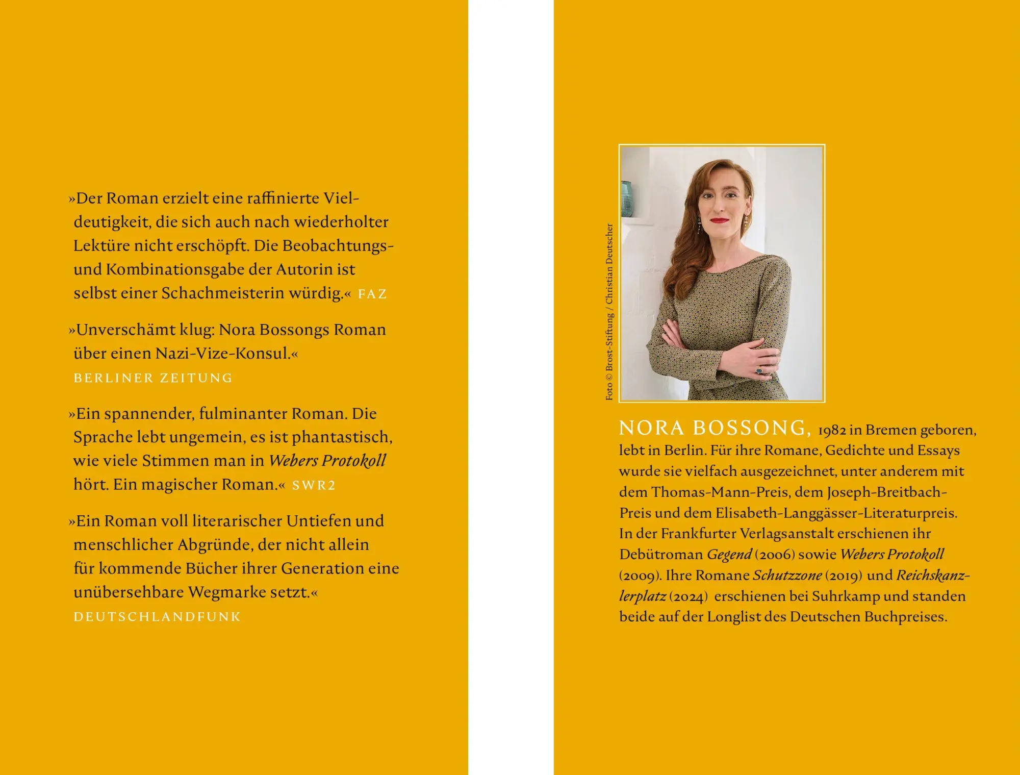 Bild: 9783627003500 | Webers Protokoll | Nora Bossong | Taschenbuch | 288 S. | Deutsch