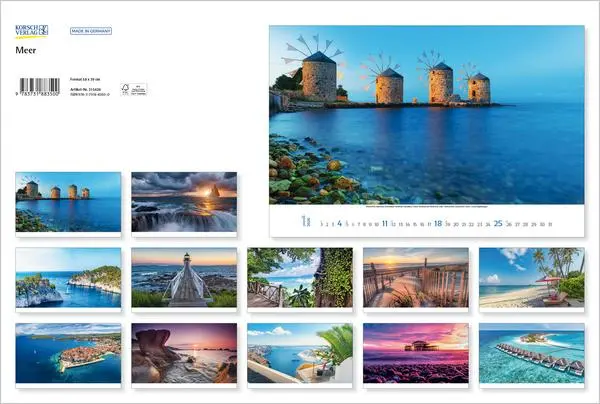 Bild: 9783731883500 | Meer 2026 | Verlag Korsch | Kalender | Spiralbindung | 14 S. | Deutsch