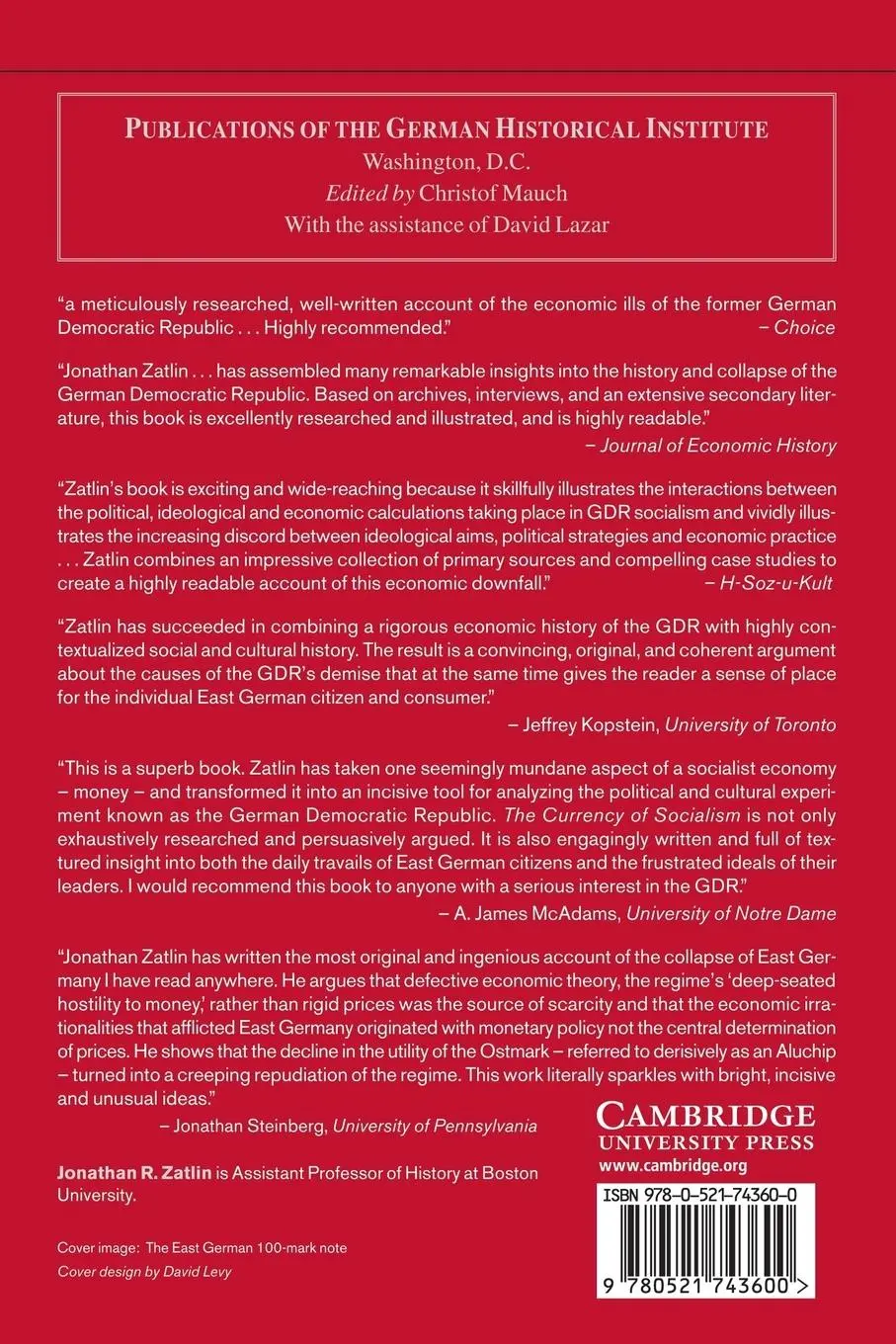 Rückseite: 9780521743600 | The Currency of Socialism | Jonathan R. Zatlin | Taschenbuch | 2014