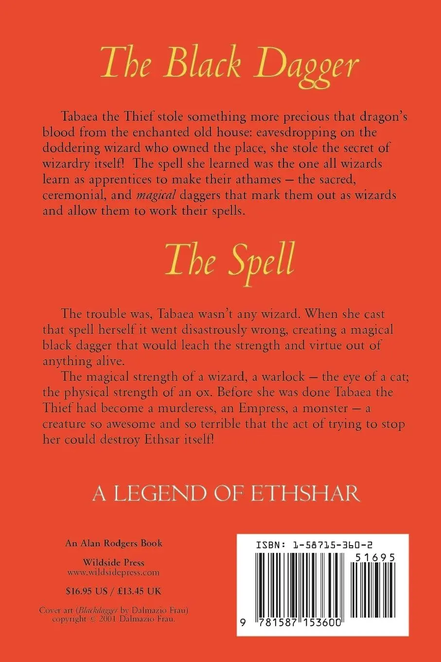 Rückseite: 9781587153600 | The Spell of the Black Dagger | Lawrence Watt-Evans | Taschenbuch