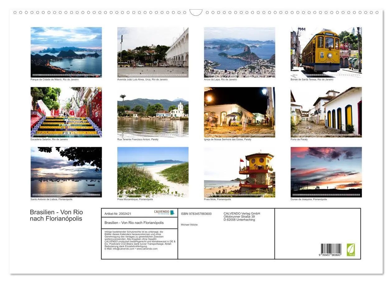 Bild: 9783457883600 | Brasilien - Von Rio nach Florianópolis (Wandkalender 2026 DIN A2...
