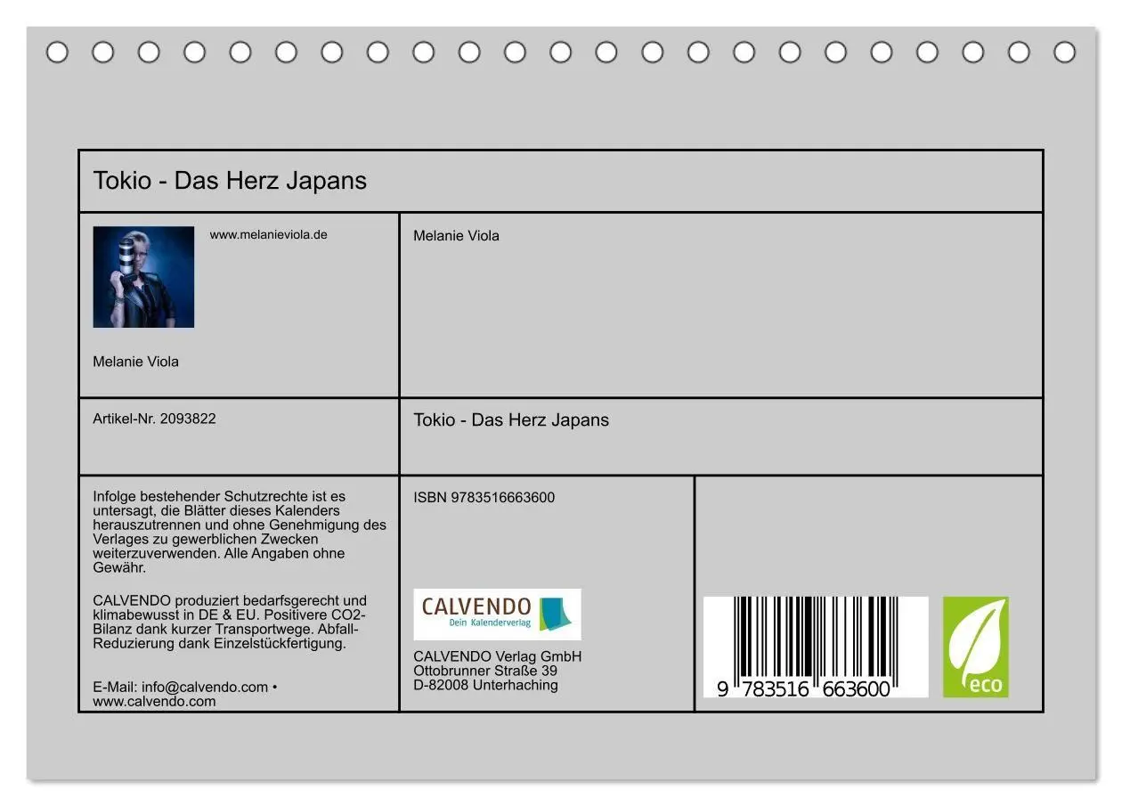 Bild: 9783516663600 | Tokio - Das Herz Japans (Tischkalender 2026 DIN A5 quer), CALVENDO...