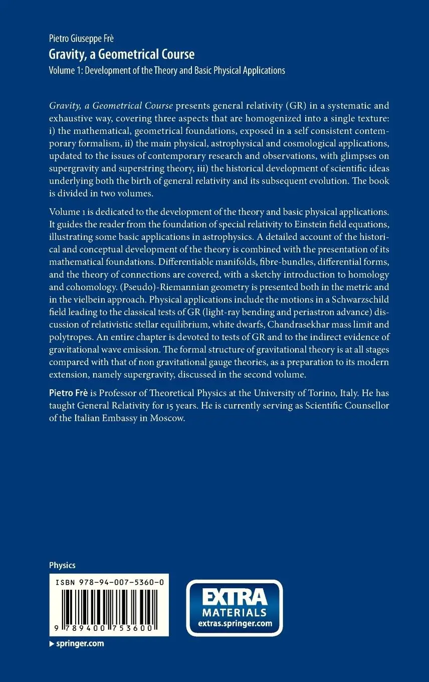 Rückseite: 9789400753600 | Gravity, a Geometrical Course | Pietro Giuseppe Frè | Buch | xviii