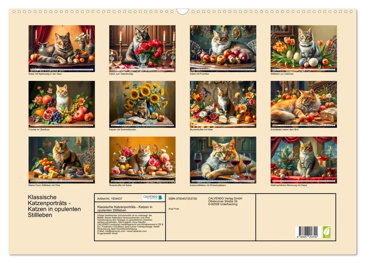 Bild: 9783457253700 | Klassische Katzenporträts - Katzen in opulenten Stillleben...