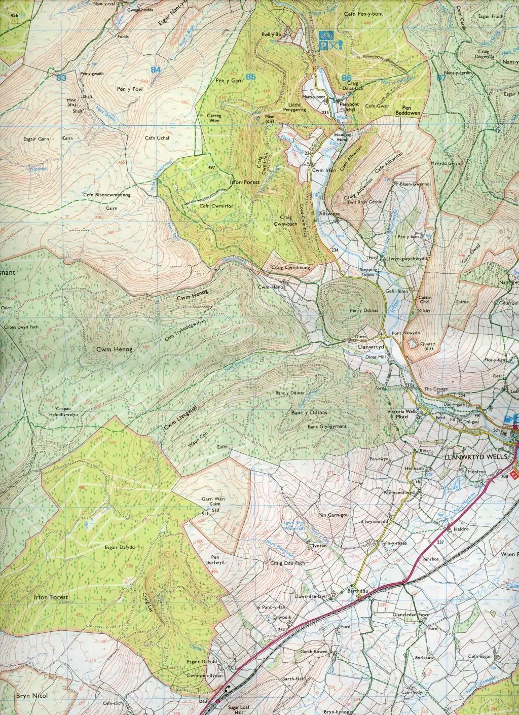 Bild: 9780319243800 | Llandovery, Llanwrtyd Wells and Llyn Brianne | Ordnance Survey | 2015