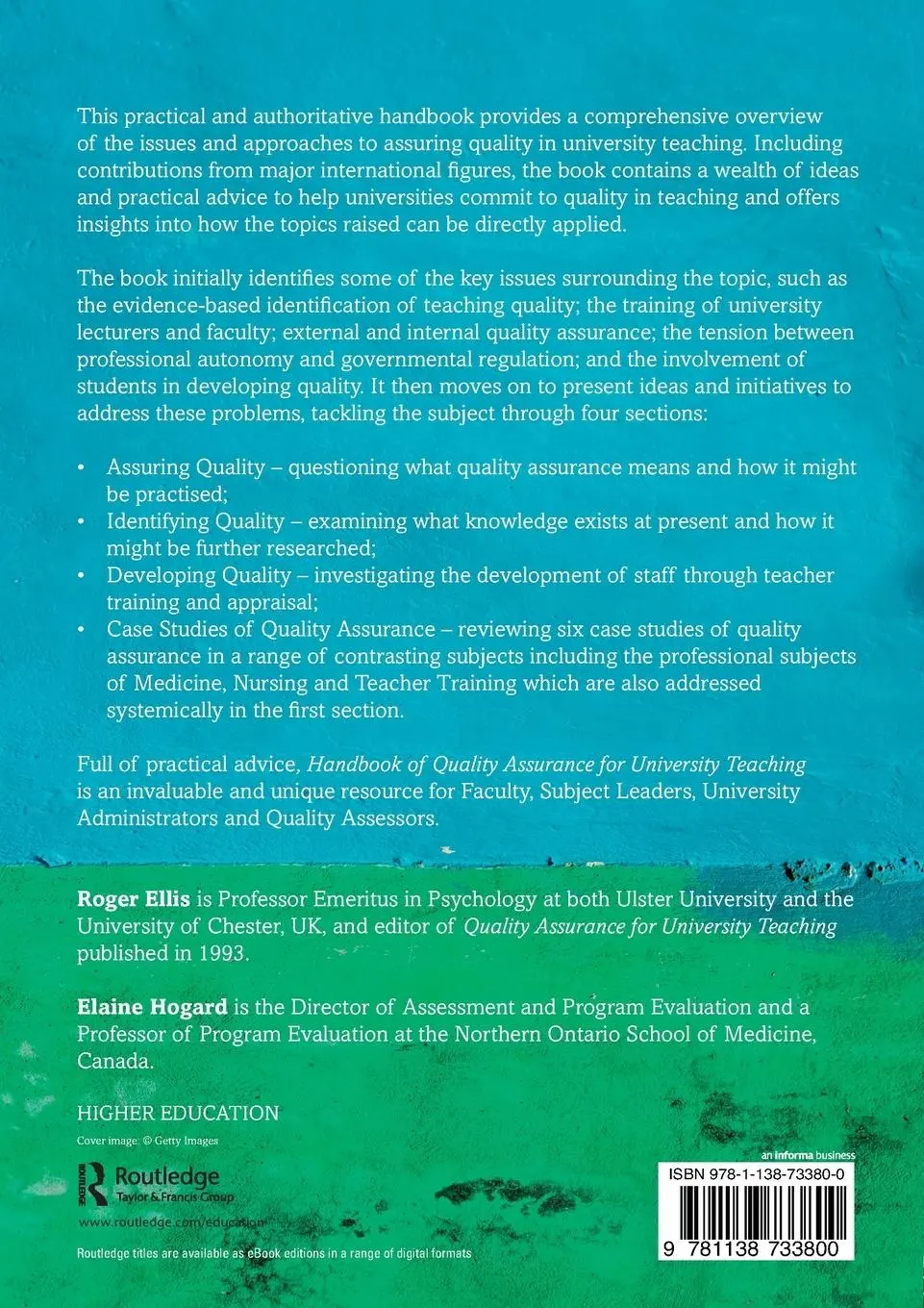 Rückseite: 9781138733800 | Handbook of Quality Assurance for University Teaching | Ellis (u. a.)