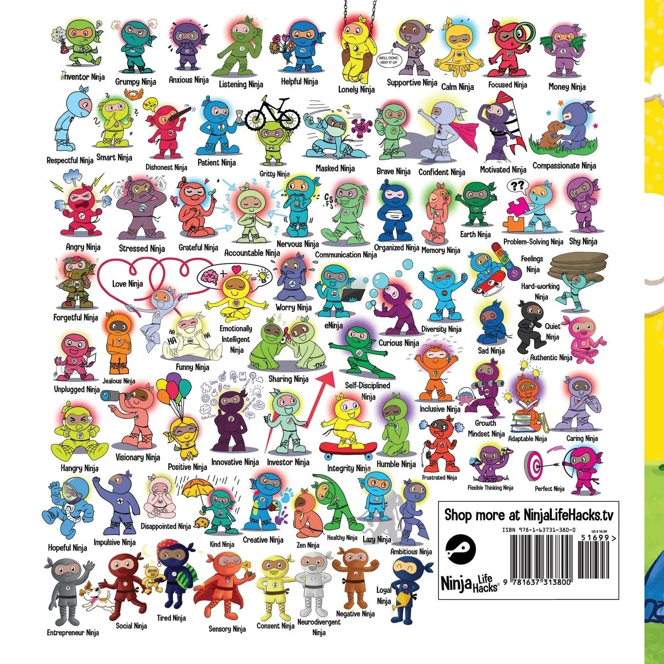 Rückseite: 9781637313800 | Ninjas Go to School | A Rhyming Children's Book About School | Nhin