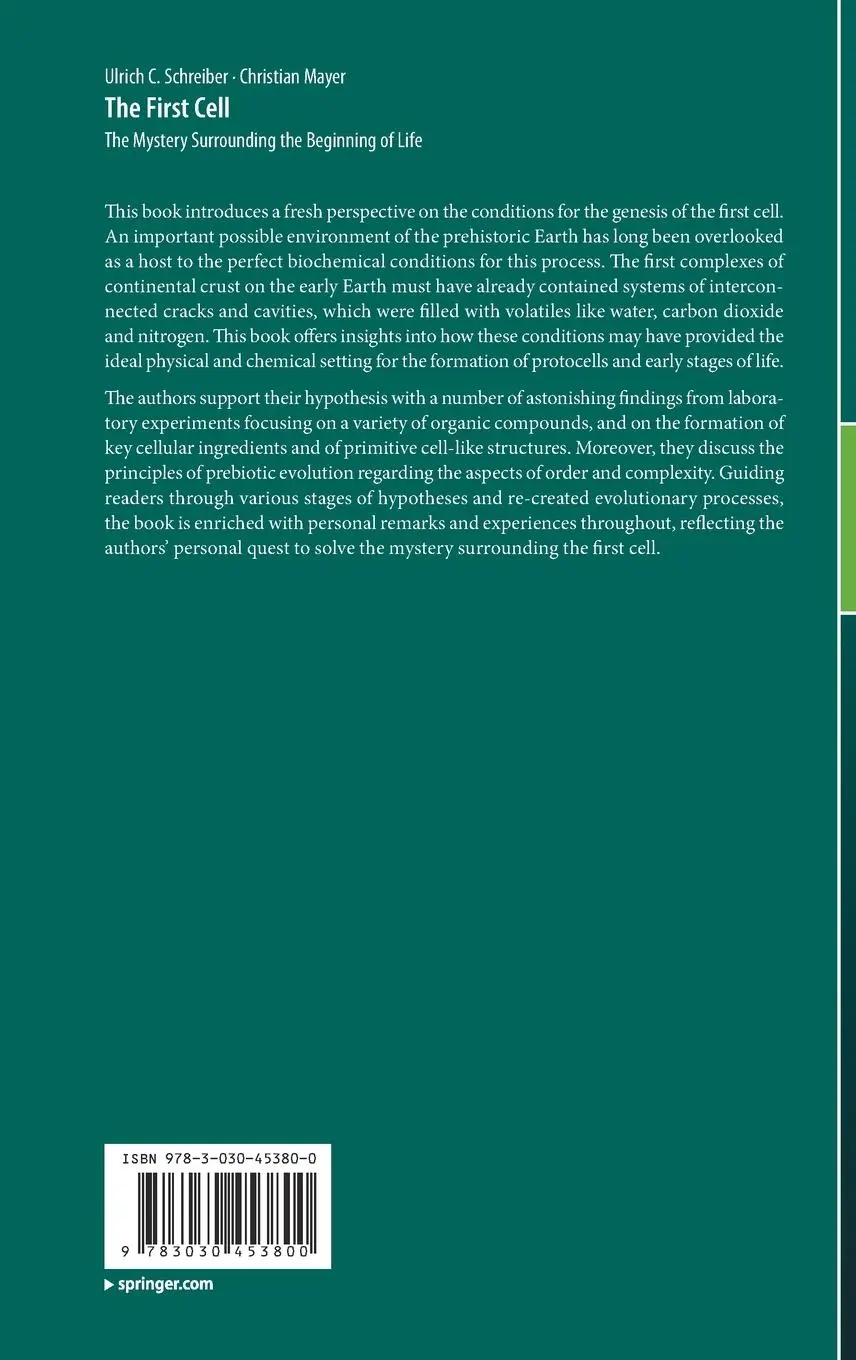Rückseite: 9783030453800 | The First Cell | The Mystery Surrounding the Beginning of Life | Buch