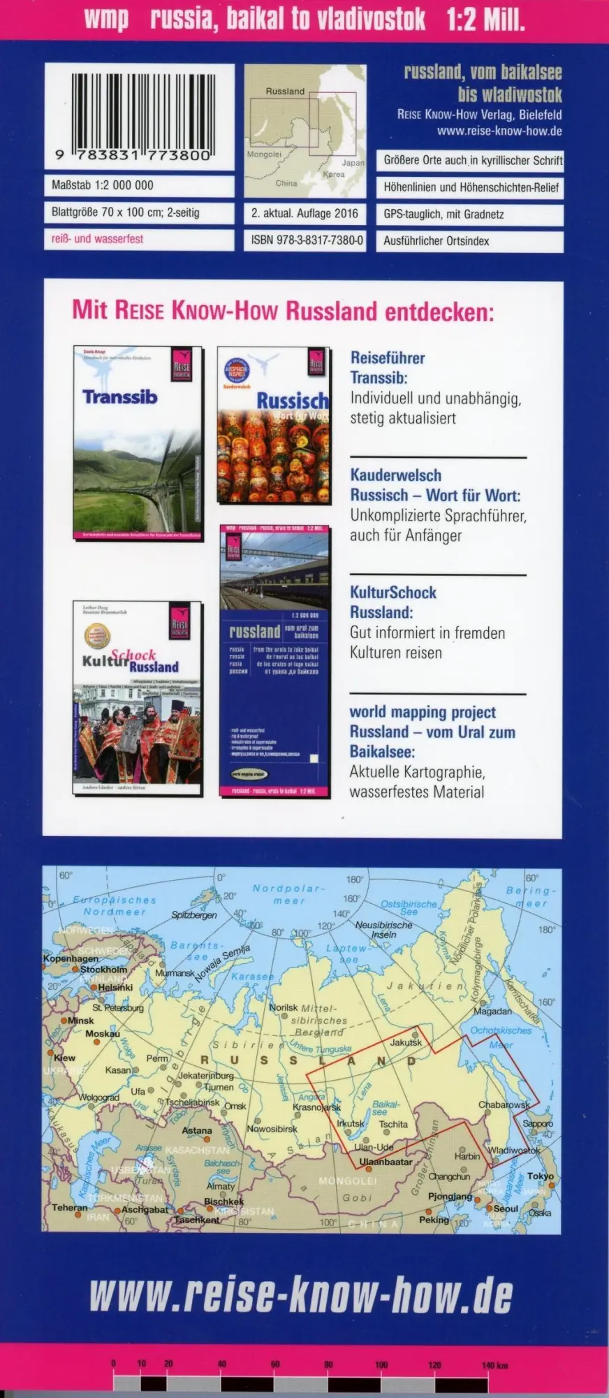 Bild: 9783831773800 | Reise Know-How Landkarte Russland - vom Baikalsee bis Wladiwostok /...