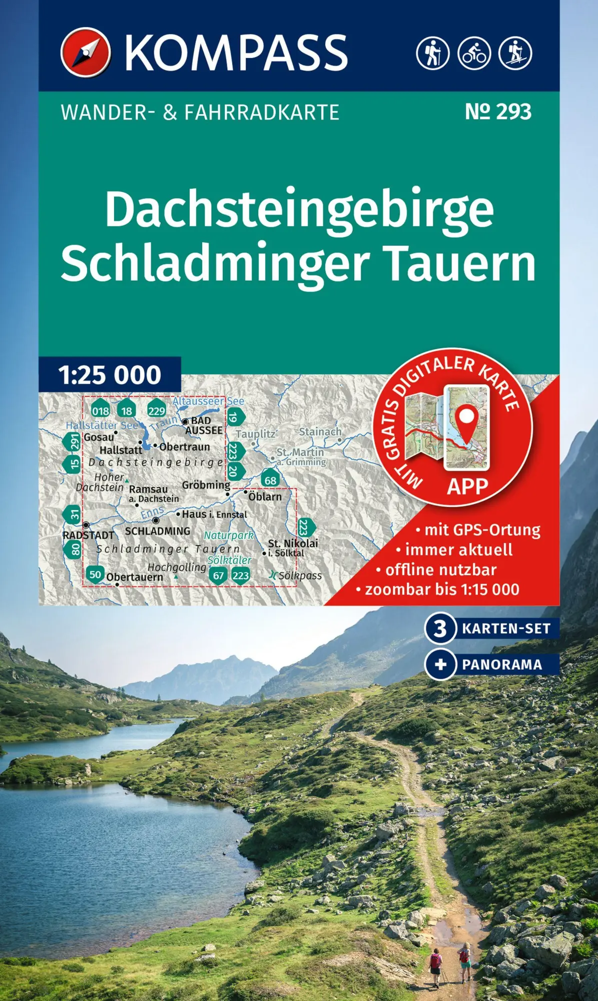 Cover: 9783991543800 | KOMPASS Wanderkarten-Set 293 Dachsteingebirge, Schladminger Tauern...