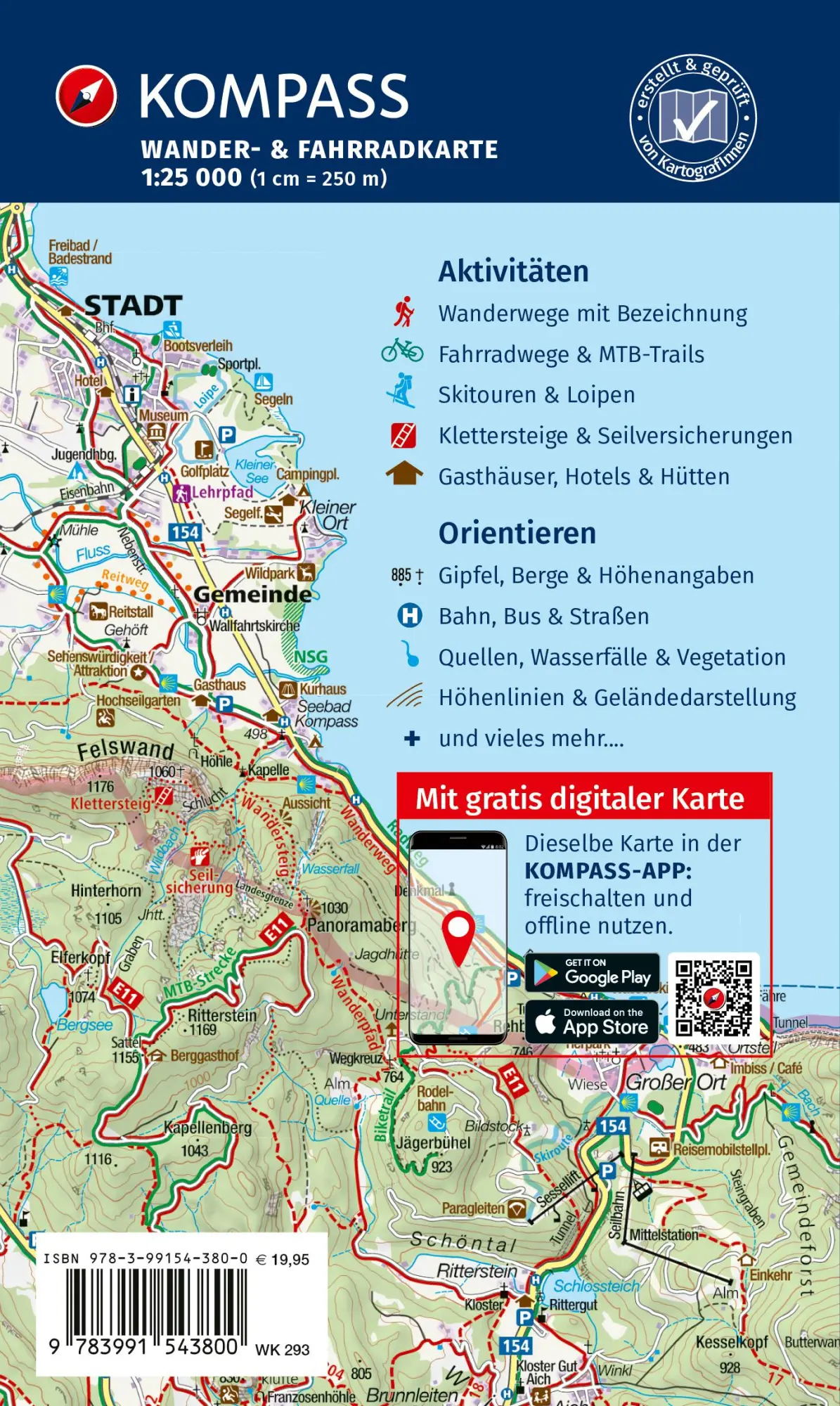 Rückseite: 9783991543800 | KOMPASS Wanderkarten-Set 293 Dachsteingebirge, Schladminger Tauern...