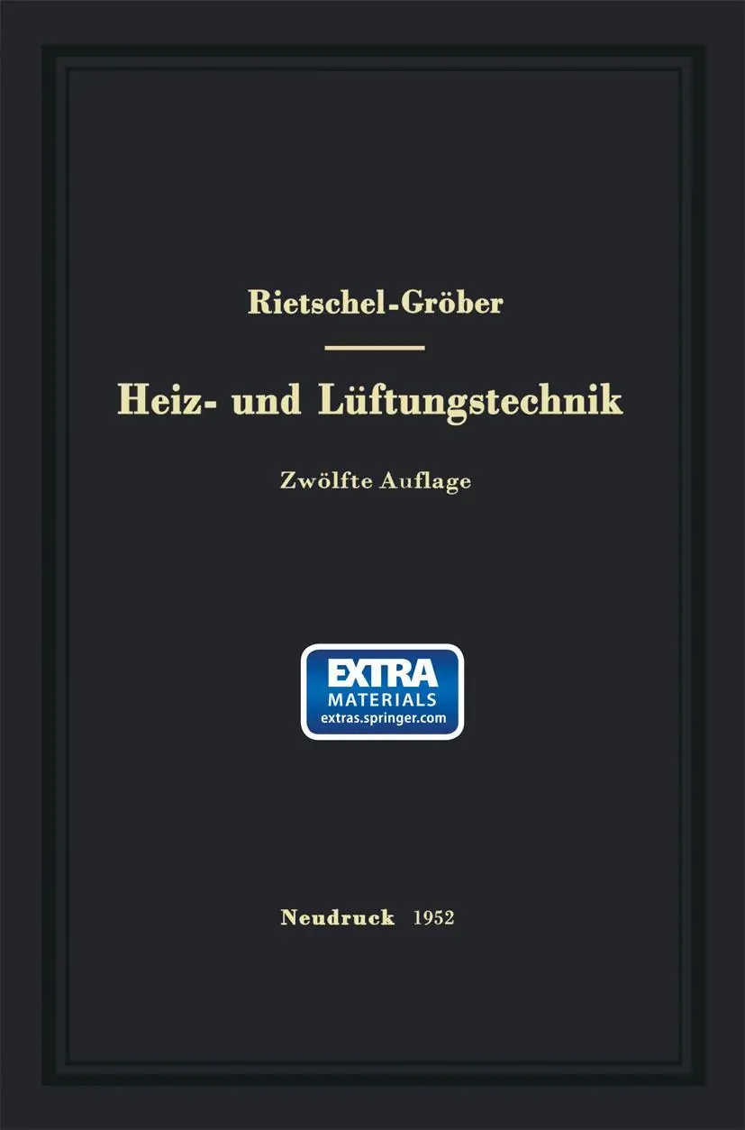 Cover: 9783662233900 | H. Rietschels Lehrbuch der Heiz- und Lüftungstechnik | Taschenbuch | x