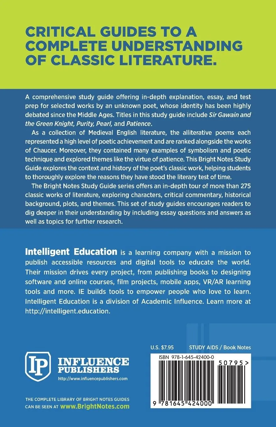 Rückseite: 9781645424000 | Study Guide to Sir Gawain and the Green Knight and Other Works | Buch