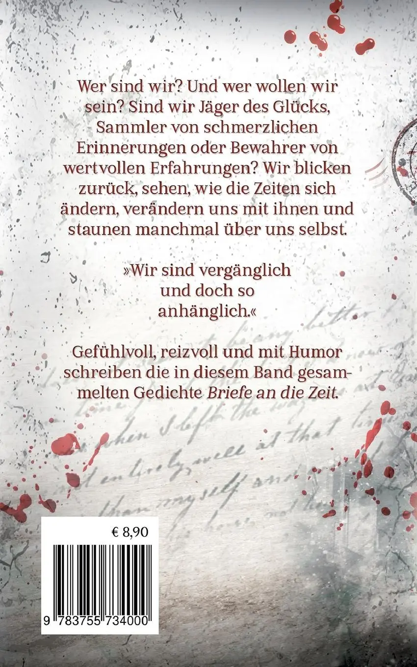 Rückseite: 9783755734000 | Briefe an die Zeit | Gedichte | Johanna Schließer | Taschenbuch | 2021