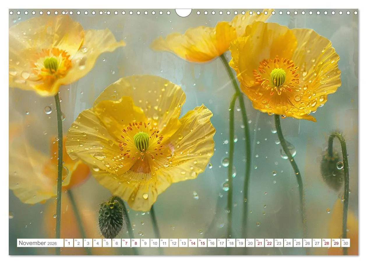 Bild: 9783457424100 | Bezaubernde Mohnblumen (Wandkalender 2026 DIN A3 quer), CALVENDO...