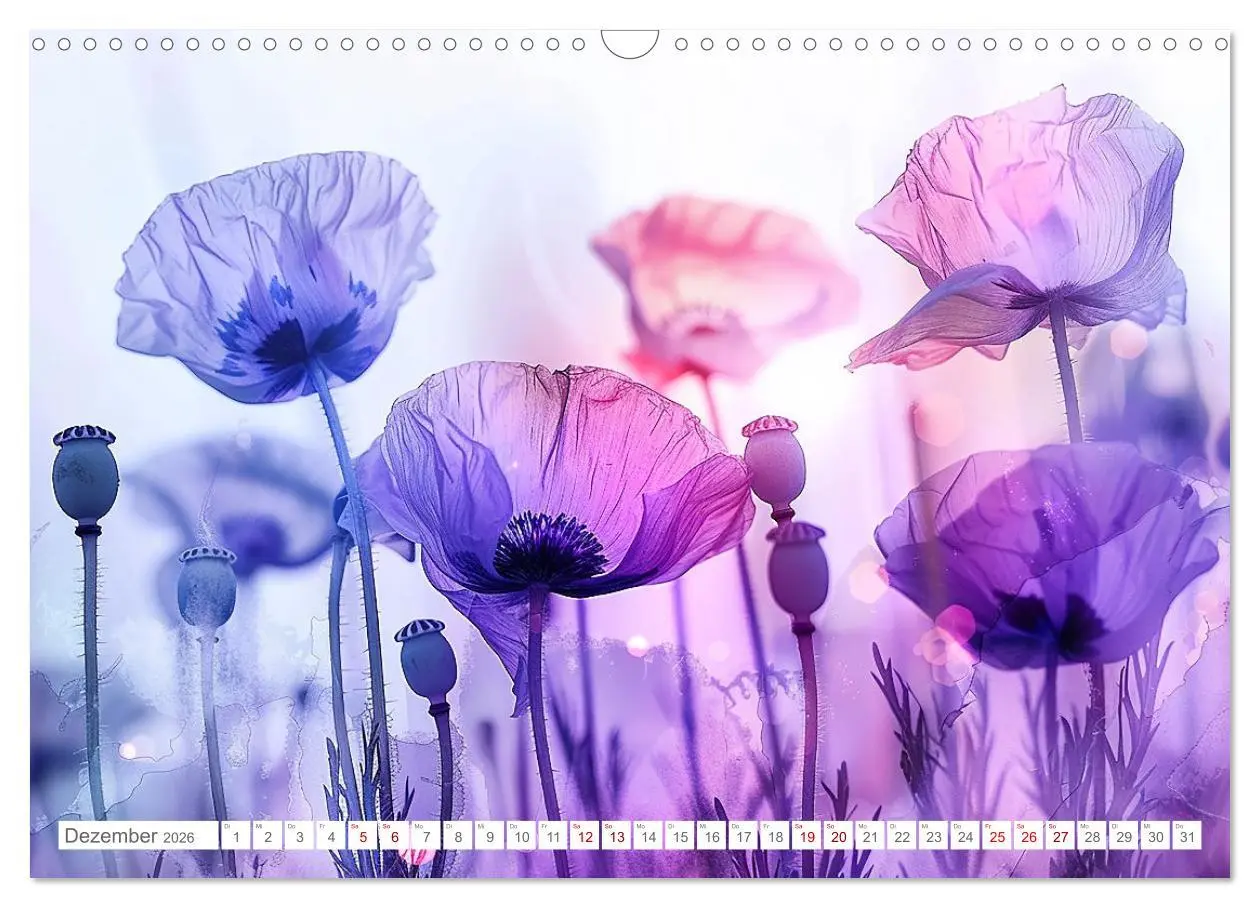 Bild: 9783457424100 | Bezaubernde Mohnblumen (Wandkalender 2026 DIN A3 quer), CALVENDO...