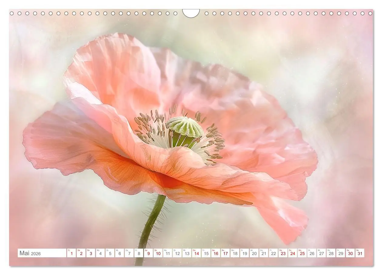 Bild: 9783457424100 | Bezaubernde Mohnblumen (Wandkalender 2026 DIN A3 quer), CALVENDO...