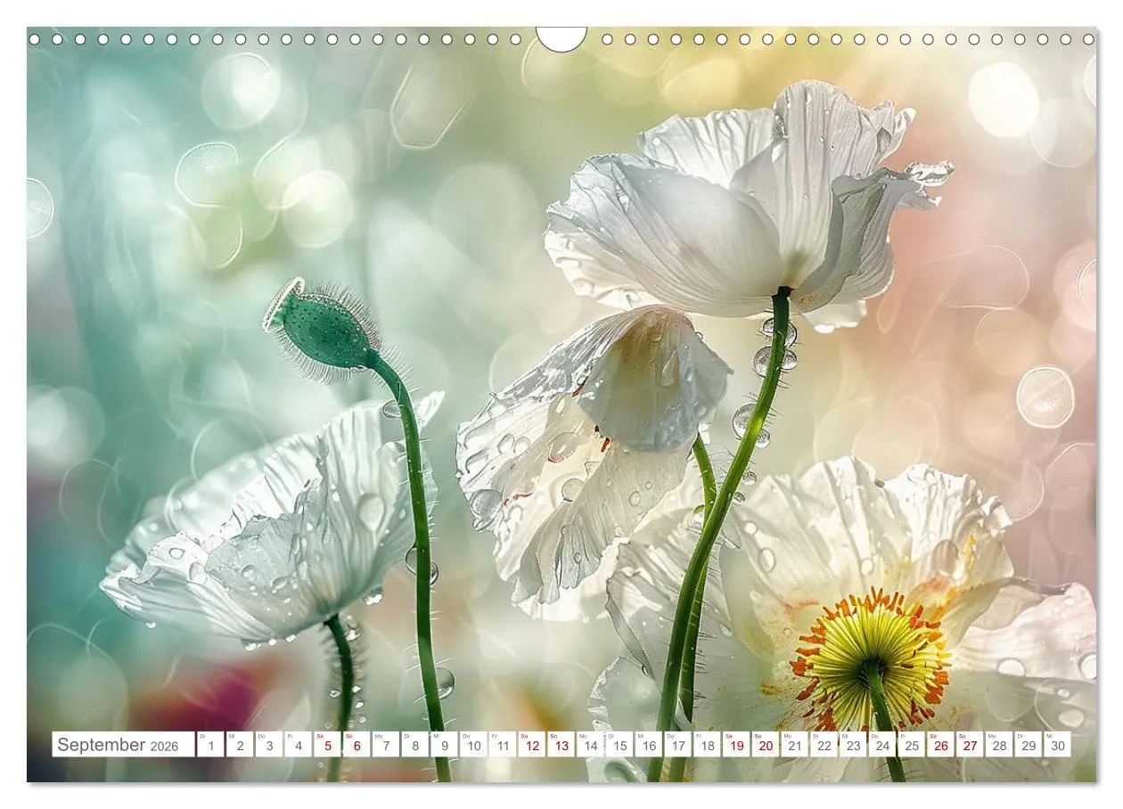 Bild: 9783457424100 | Bezaubernde Mohnblumen (Wandkalender 2026 DIN A3 quer), CALVENDO...