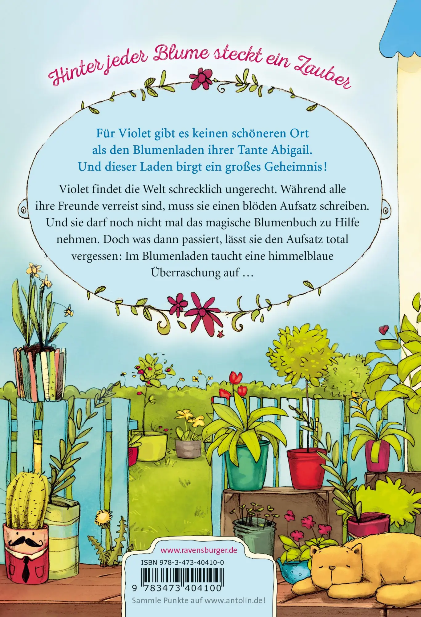 Rückseite: 9783473404100 | Der magische Blumenladen 06: Eine himmelblaue Überraschung | Mayer