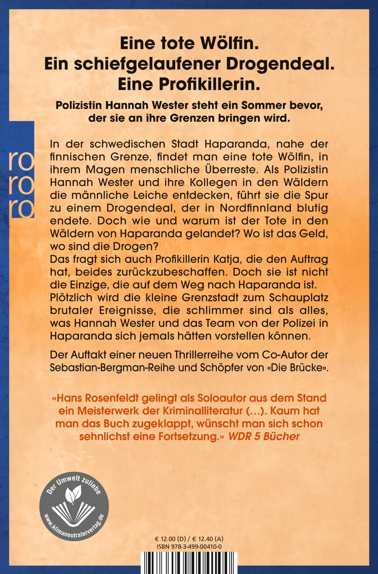 Rückseite: 9783499004100 | Wolfssommer | Hans Rosenfeldt | Taschenbuch | 480 S. | Deutsch | 2021