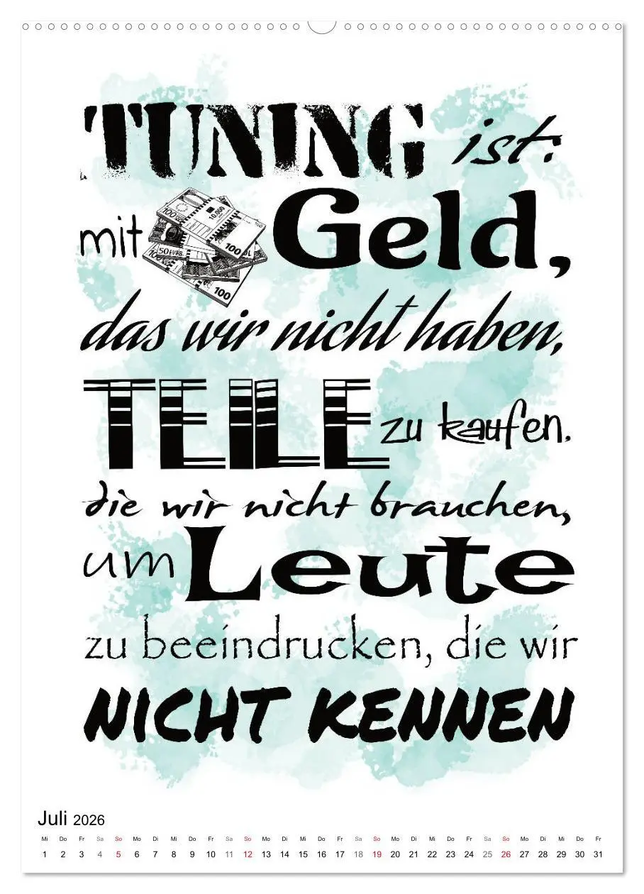 Bild: 9783516374100 | Biker-Sprüche (hochwertiger Premium Wandkalender 2026 DIN A2 hoch),...