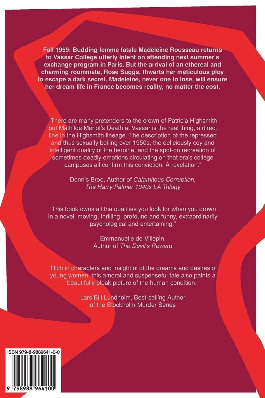 Rückseite: 9798988964100 | Death at Vassar | Mathilde Merlot | Taschenbuch | Englisch | 2023