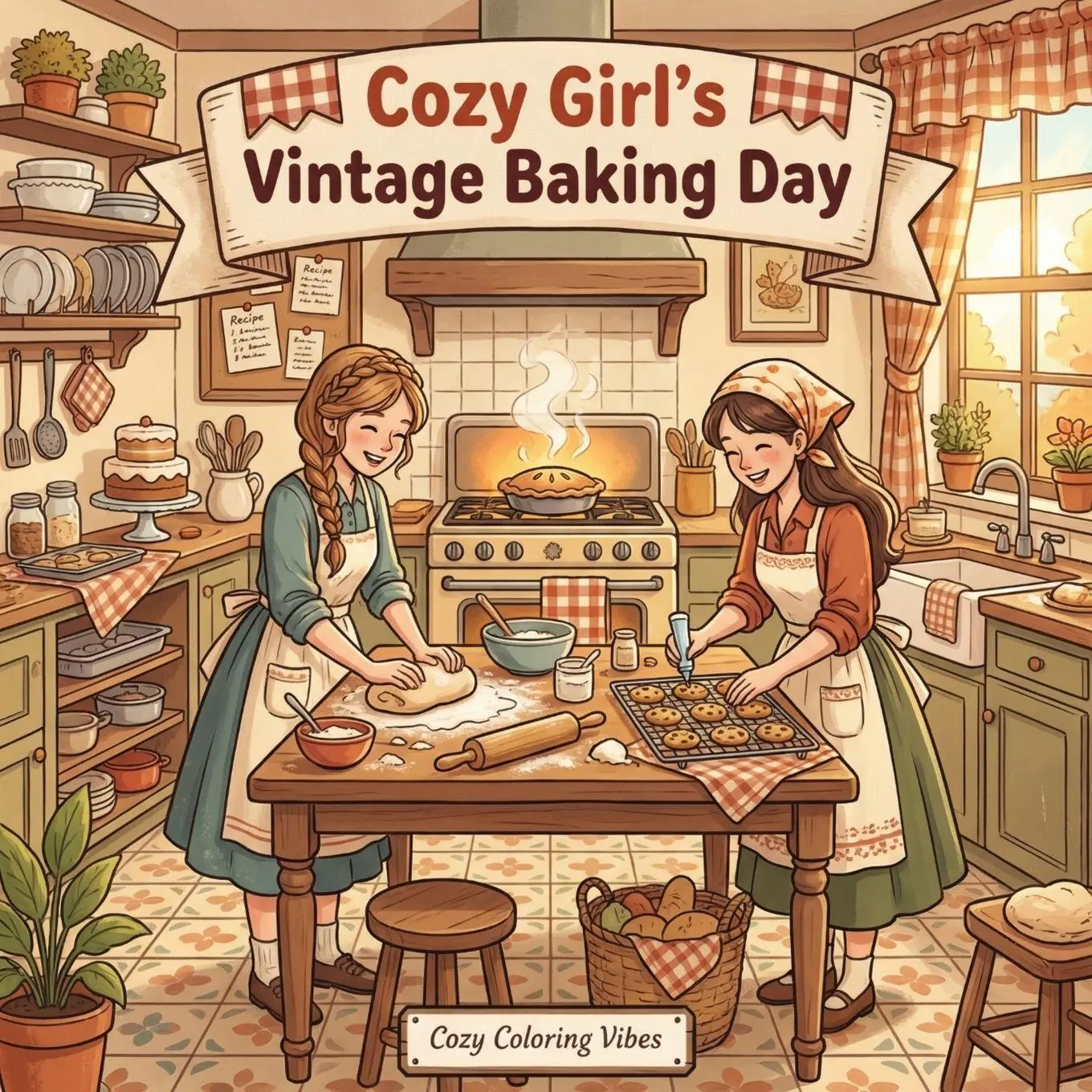 Cover: 9781965964200 | Cozy Girl's Vintage Baking Day | Cozy Coloring Vibes | Taschenbuch