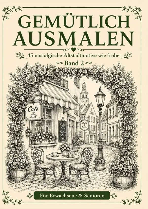 Cover: 9783565494200 | Gemütlich ausmalen - Altstadt &amp; Cafés | Frau Guhl | Taschenbuch