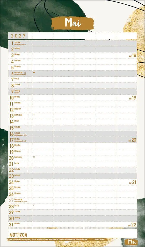 Bild: 9783819304200 | Familienplaner Metallic Glam 2027 | Verlag Korsch | Kalender | 14 S.