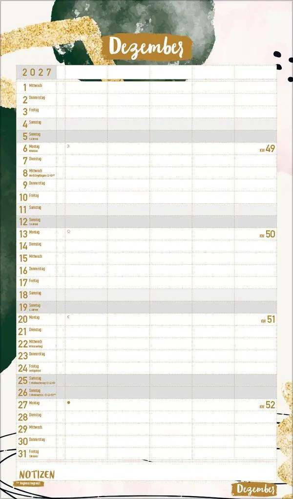 Bild: 9783819304200 | Familienplaner Metallic Glam 2027 | Verlag Korsch | Kalender | 14 S.