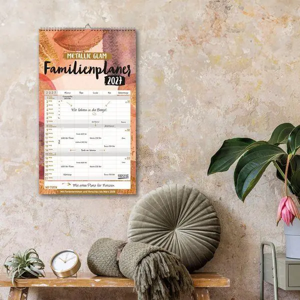 Bild: 9783819304200 | Familienplaner Metallic Glam 2027 | Verlag Korsch | Kalender | 14 S.