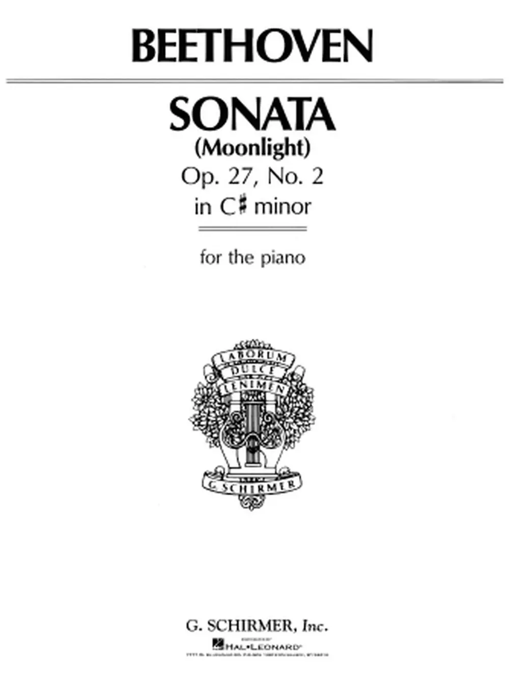 Cover: 73999664300 | Sonata in C-Sharp Minor, Opus 27, No. 2 (Moonlight) | Piano Solo