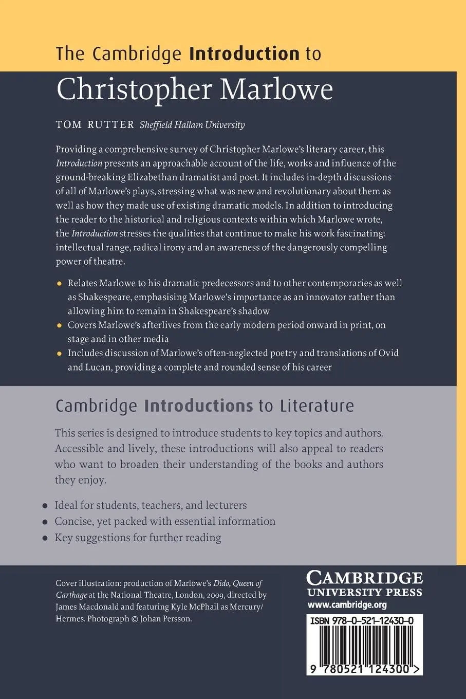 Rückseite: 9780521124300 | The Cambridge Introduction to Christopher Marlowe | Tom Rutter | Buch