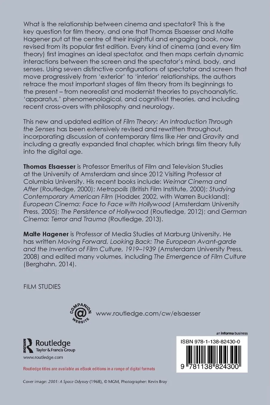 Rückseite: 9781138824300 | Film Theory | An Introduction through the Senses | Elsaesser (u. a.)