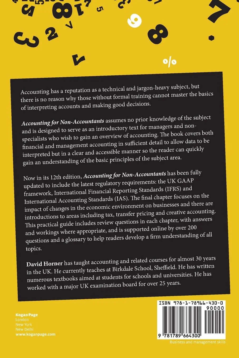 Rückseite: 9781789664300 | Accounting for Non-Accountants | David Horner | Taschenbuch | Englisch