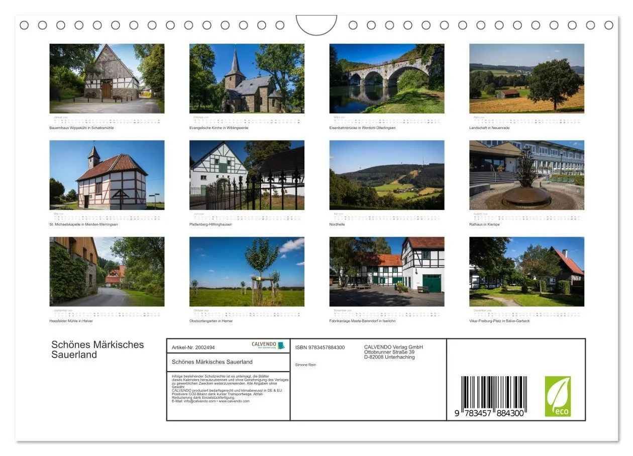Bild: 9783457884300 | Schönes Märkisches Sauerland (Wandkalender 2026 DIN A4 quer),...