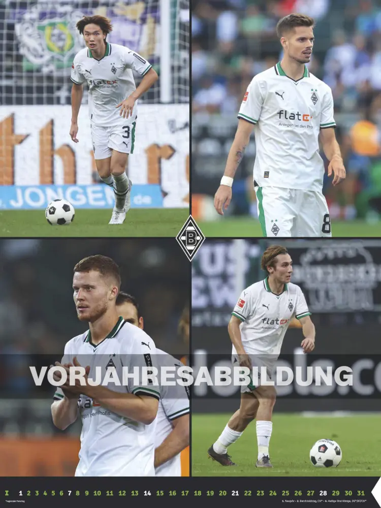Bild: 4002725994400 | N NEUMANNVERLAGE - Borussia Mönchengladbach 2025 Posterkalender,...