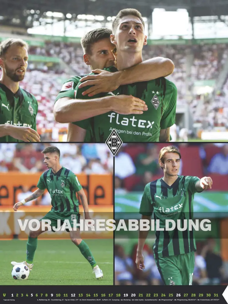 Bild: 4002725994400 | N NEUMANNVERLAGE - Borussia Mönchengladbach 2025 Posterkalender,...