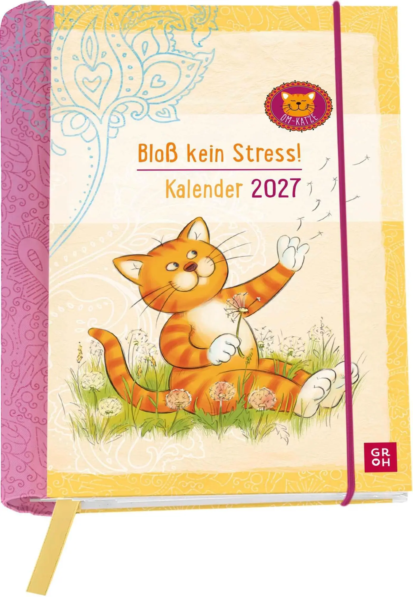 Cover: 4036442014400 | Buchkalender 2027: Om-Katze: Bloß kein Stress! | Groh Verlag | 144 S.
