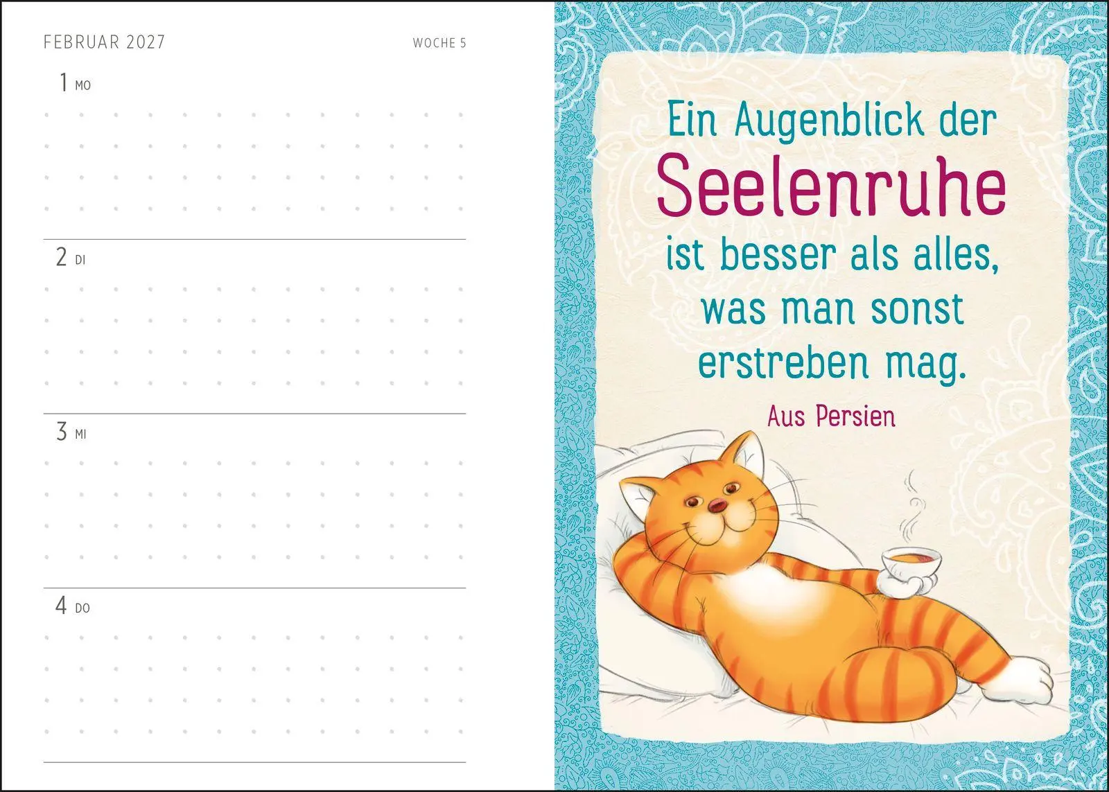 Bild: 4036442014400 | Buchkalender 2027: Om-Katze: Bloß kein Stress! | Groh Verlag | 144 S.