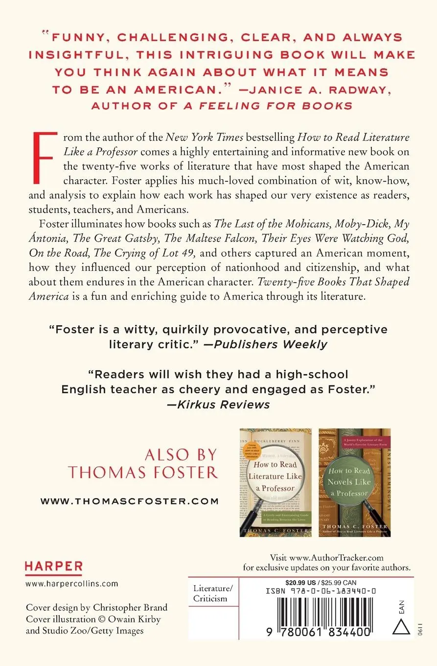 Rückseite: 9780061834400 | Twenty-Five Books That Shaped America | Thomas C Foster | Taschenbuch