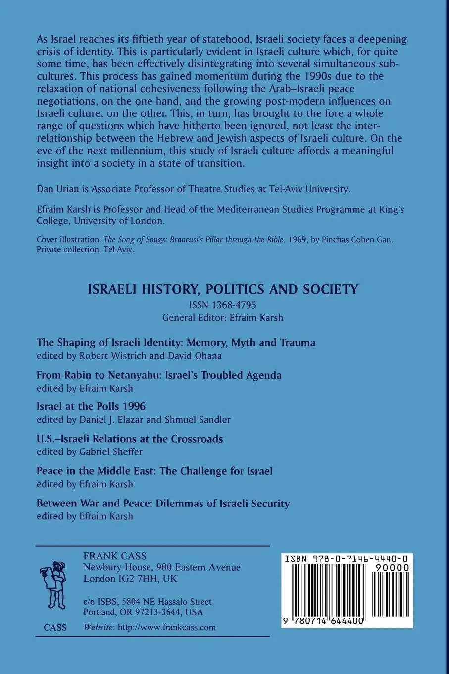 Rückseite: 9780714644400 | In Search of Identity | Jewish Aspects in Israeli Culture | Buch