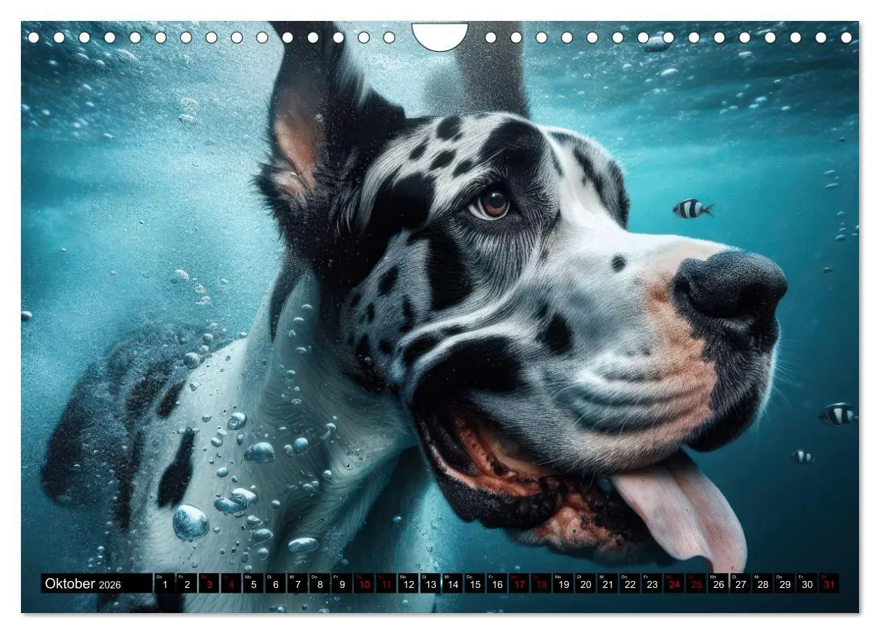 Bild: 9783457324400 | Badespaß - Hunde unter Wasser (Wandkalender 2026 DIN A4 quer),...