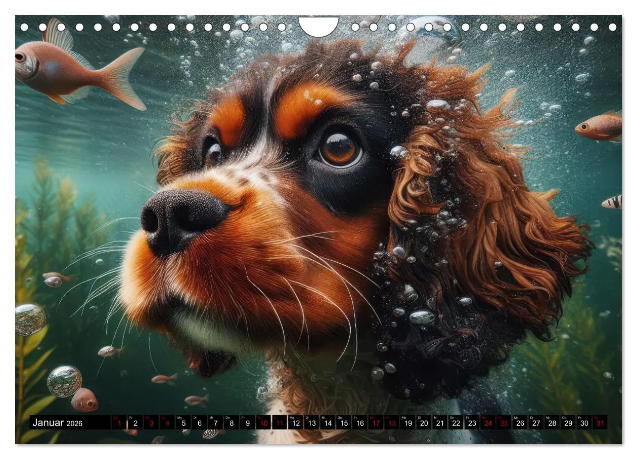Bild: 9783457324400 | Badespaß - Hunde unter Wasser (Wandkalender 2026 DIN A4 quer),...