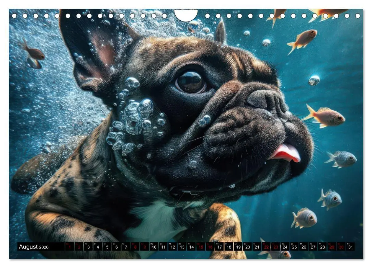 Bild: 9783457324400 | Badespaß - Hunde unter Wasser (Wandkalender 2026 DIN A4 quer),...