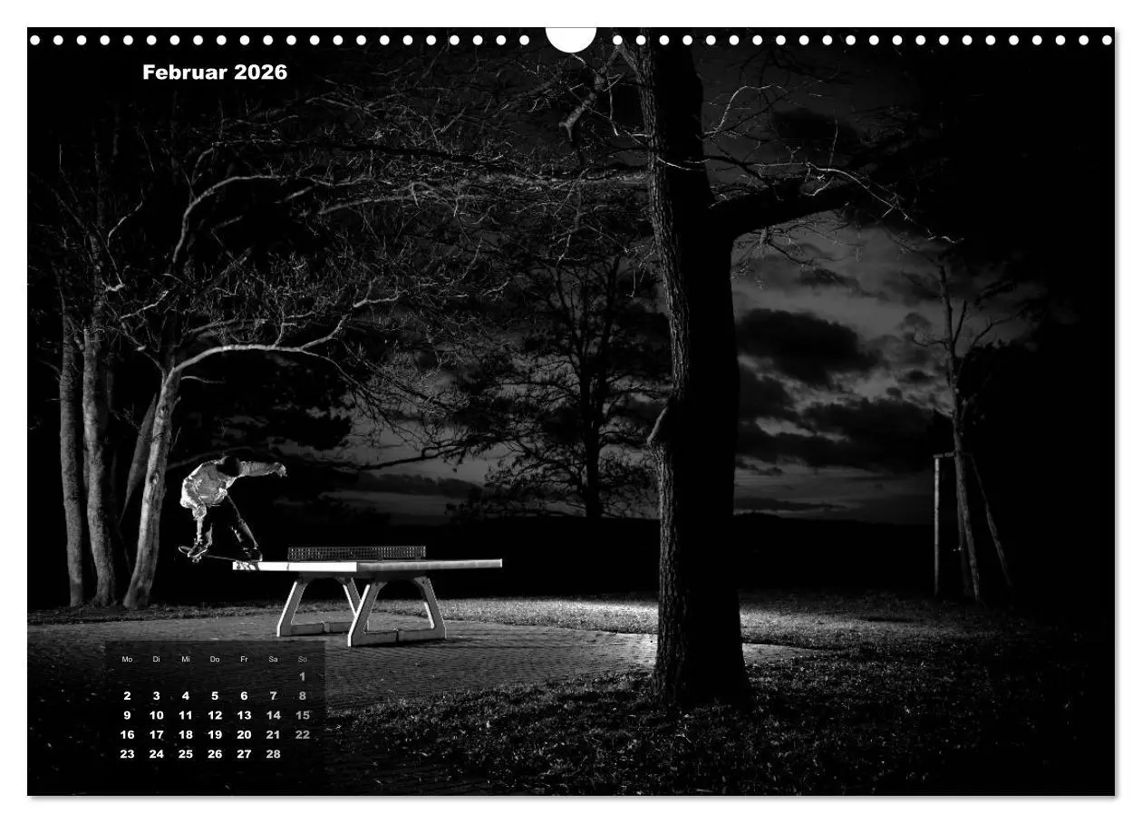 Bild: 9783516104400 | Skateboarden in Schwarz-Weiß (Wandkalender 2026 DIN A3 quer),...