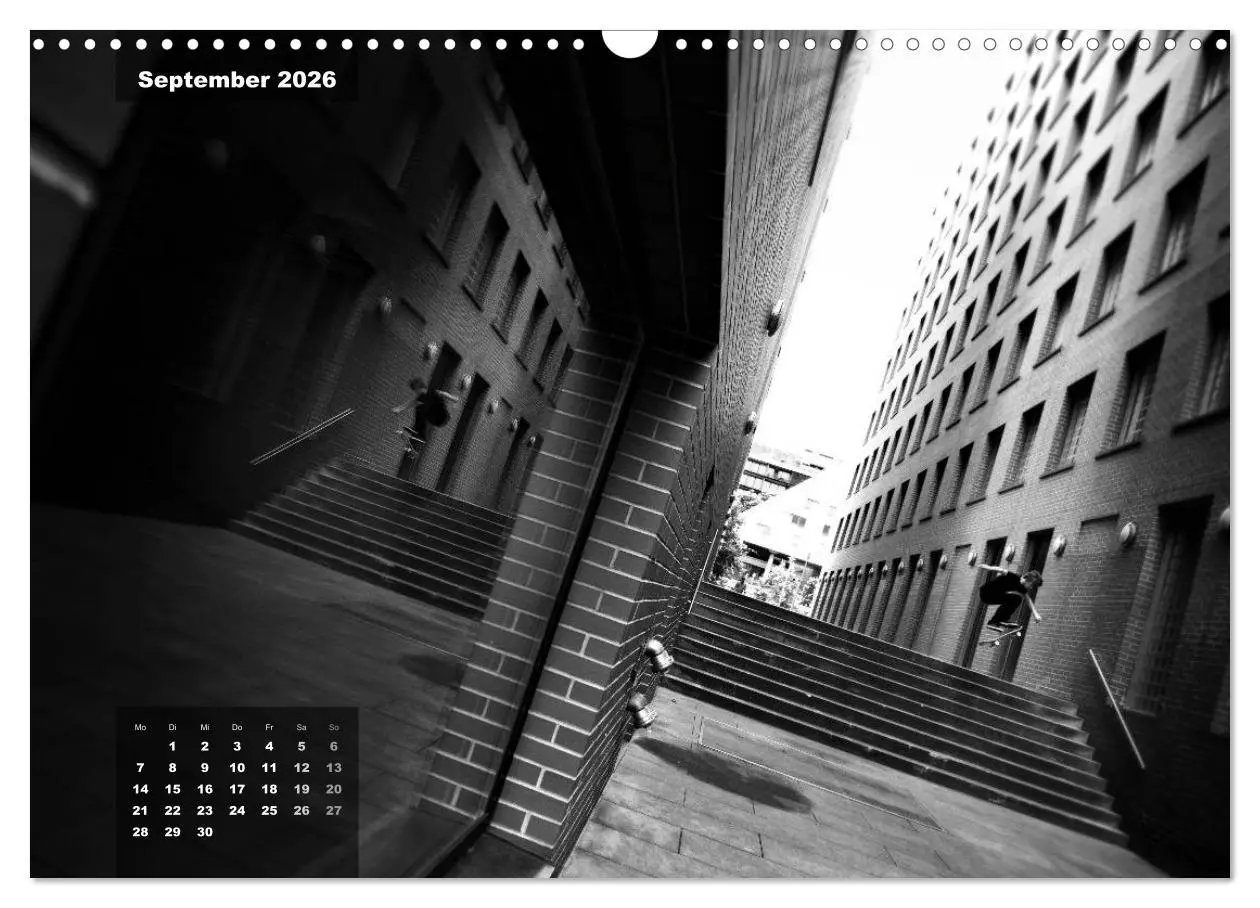 Bild: 9783516104400 | Skateboarden in Schwarz-Weiß (Wandkalender 2026 DIN A3 quer),...