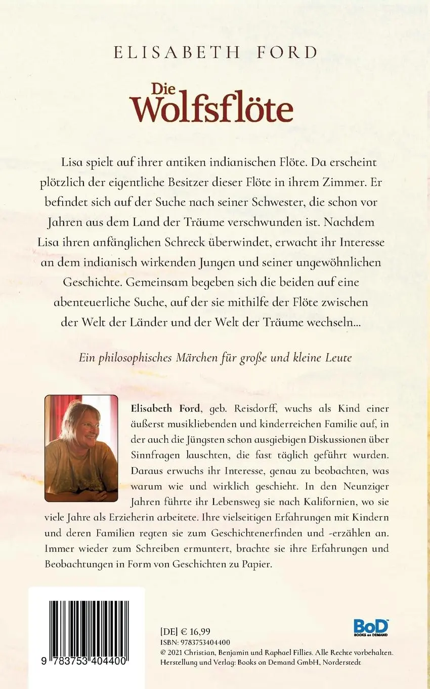 Rückseite: 9783753404400 | Die Wolfsflöte | Elisabeth Ford | Taschenbuch | Paperback | 240 S.