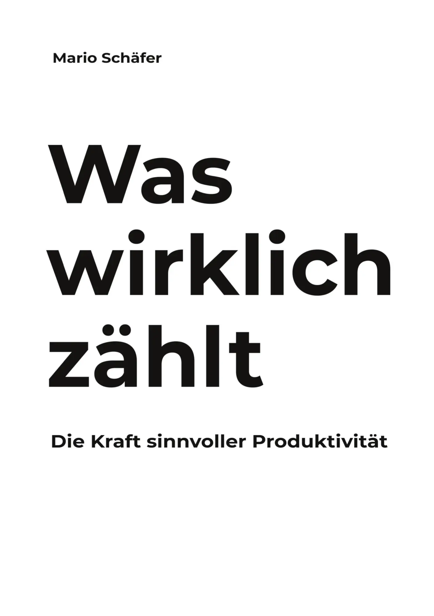 Cover: 9783819214400 | Was wirklich zählt | Die Kraft sinnvoller Produktivität | Schäfer