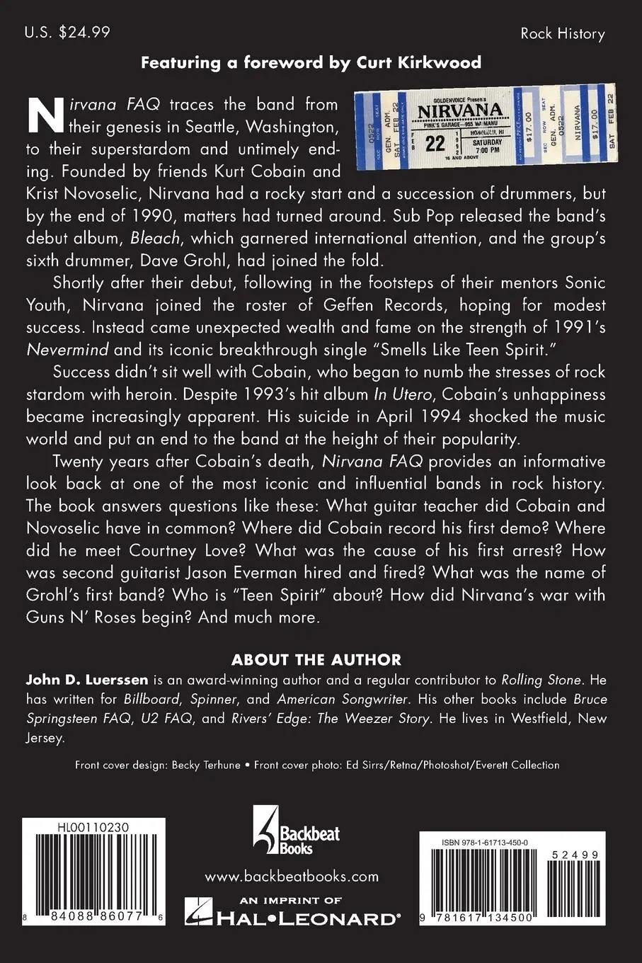 Rückseite: 9781617134500 | Nirvana FAQ | John D. Luerssen | Taschenbuch | Englisch | 2014
